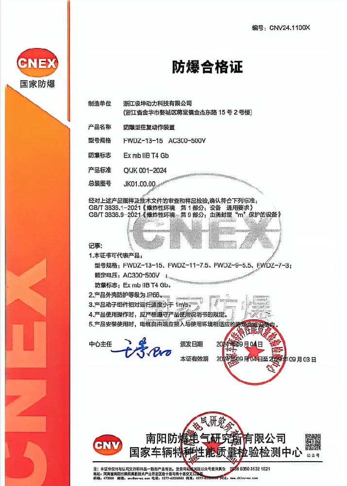 Explosion-proof Certification